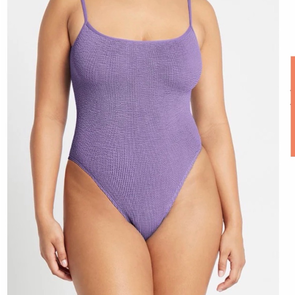 bond-eye Lilac Textured One-Piece Swimsuit